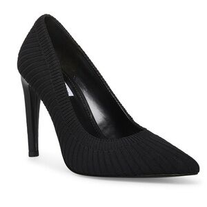 Steve Madden Deb Black Fabric Sock Like Heels